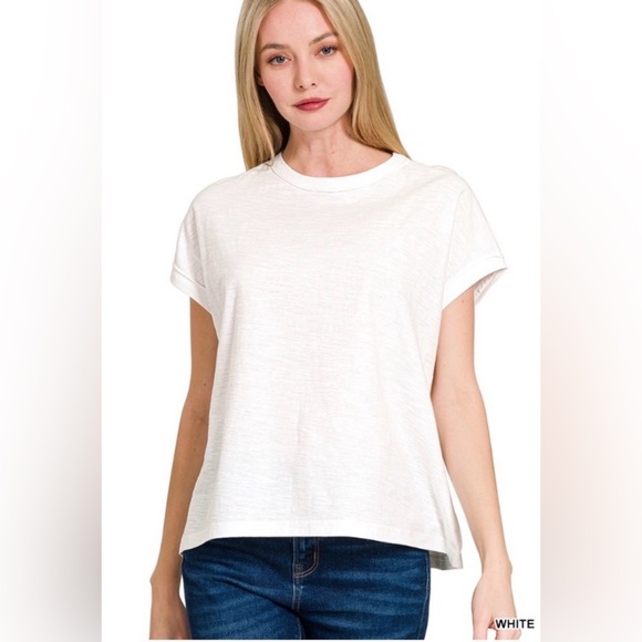 Zenana Tops - Zenana 100% Cotton Slub Tee